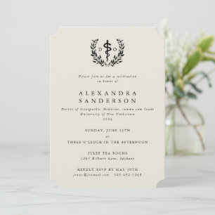Cream Doctor of Osteopathic Medicine Graduation Invitation