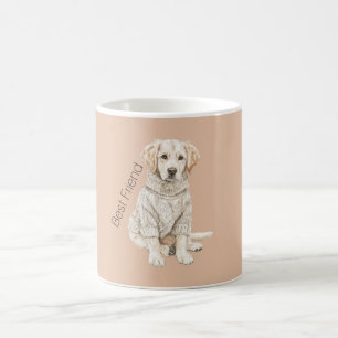 Cream Dog Sweater Best Friend Coffee Mug