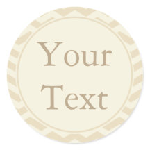 Cream & Ecru Stickers or Labels w/ Custom Text