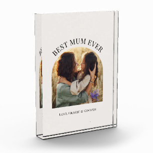 Cream elegant arch photo typography best mum