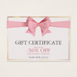 Cream Elegant Business Gift Certificate<br><div class="desc">Cream Elegant Business Gift Certificate</div>