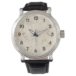 Cream Faux Marble Watch