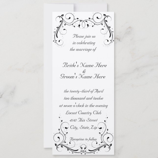Cream Felt Invitation (Front)