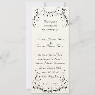 Cream Felt Invitation