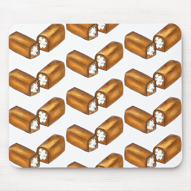 Cream Filled Snack Cake Junk Food Foodie Mouse Mat (Front)