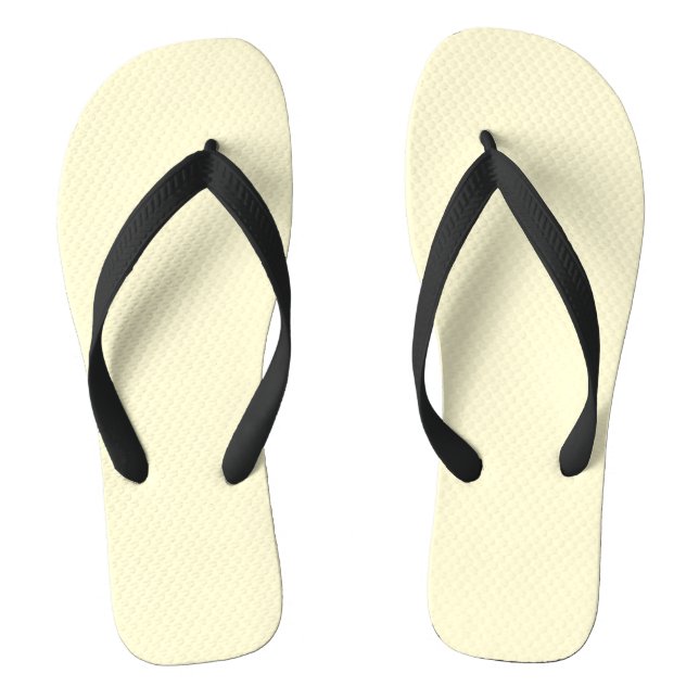 Cream Flip Flops (Footbed)