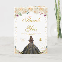 Cream Floral Brunette Hair Girl Birthday