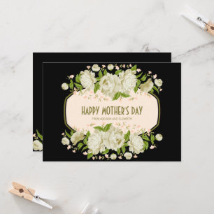 Cream Floral Happy Mother's Day Card