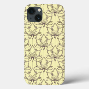 Cream Floral Pattern iPhone 13 Case