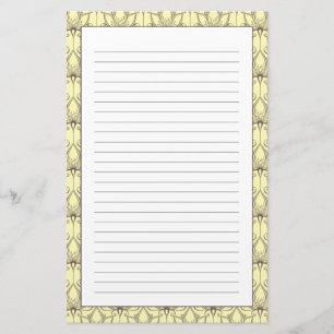 Cream Floral Pattern Stationery