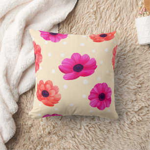 Cream Floral Pillow