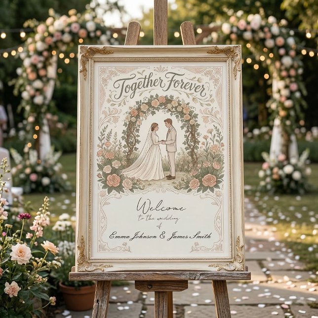 Cream Floral Wedding Poster (Creator Uploaded)
