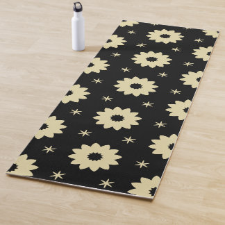 Cream Floral Yoga Mat