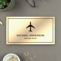 Cream Foil Jet Aircraft Aeroplane Airline Pilot