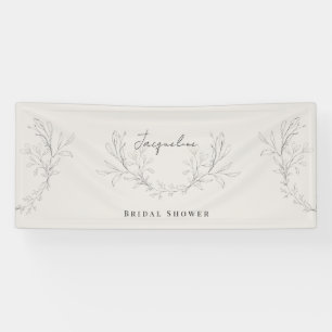 Cream Foliage Bridal Shower Banner