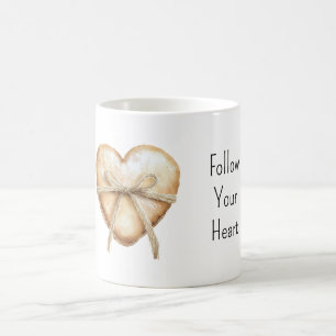 Cream Follow Your Heart Coffee Mug