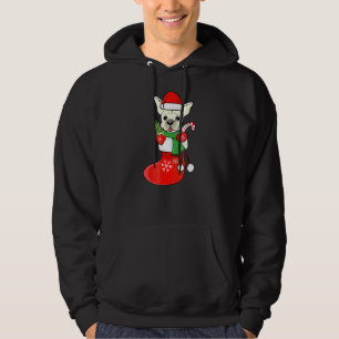 Cream French Bulldog Christmas Stocking Dog Hoodie