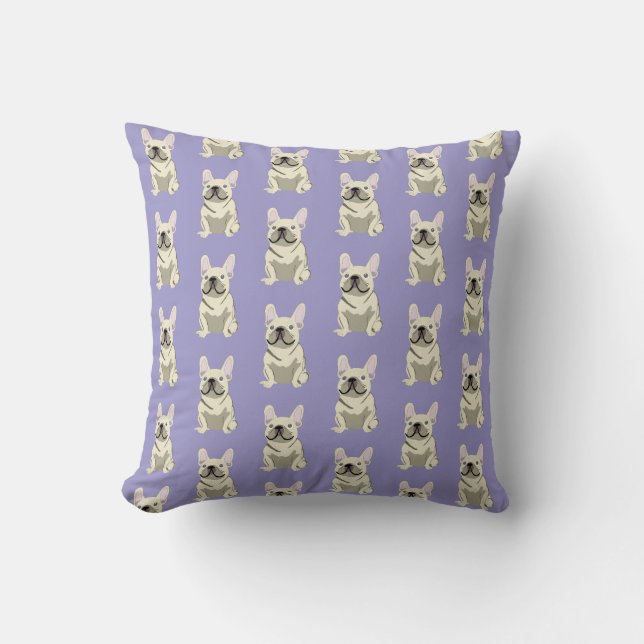Cream French Bulldog,  Cushion (Front)