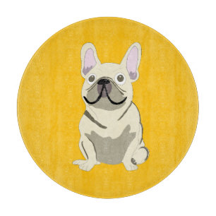 Cream French Bulldog Cutting Board