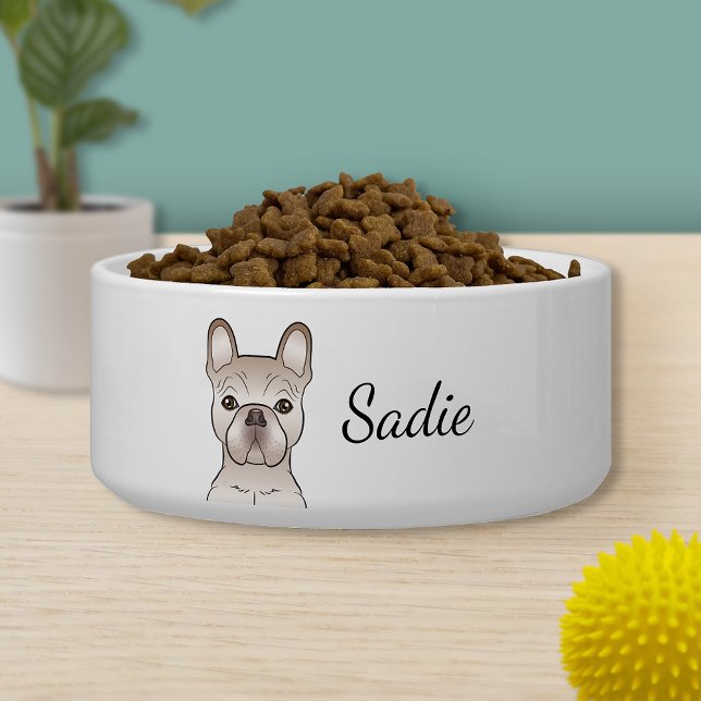 Cream French Bulldog / Frenchie Dog & Custom Name (Creator Uploaded)