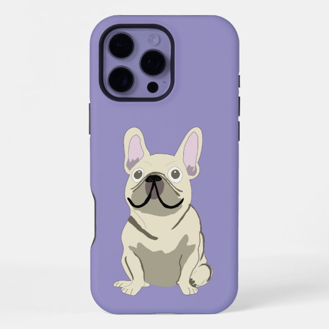 Cream French Bulldog, I Love my Dog iPhone Case (Back)