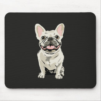 Cream French Bulldog, I Love my Dog Mouse Mat