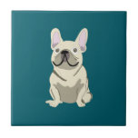 Cream French Bulldog, I Love my Dog Tile<br><div class="desc">Cream French Bulldog,  I love my dog</div>