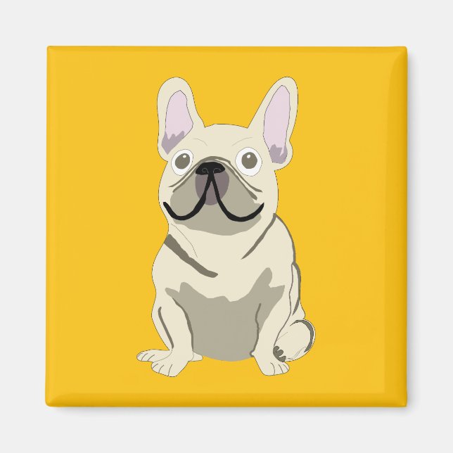 Cream French Bulldog Magnet (Front)