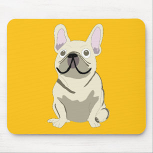 Cream French Bulldog, Mouse Mat
