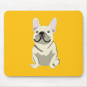 Cream French Bulldog Mouse Mat