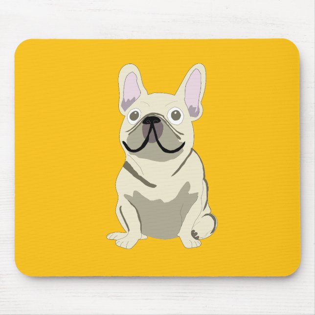 Cream French Bulldog Mouse Mat (Front)