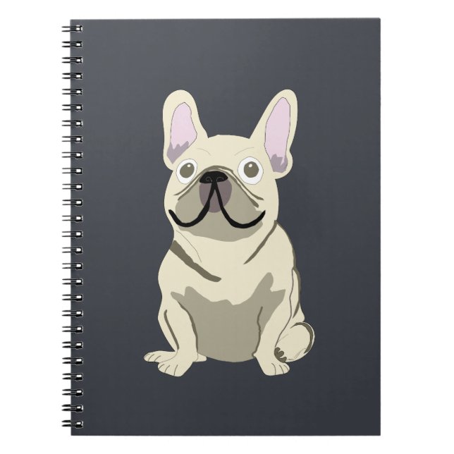Cream French Bulldog Notebook (Front)
