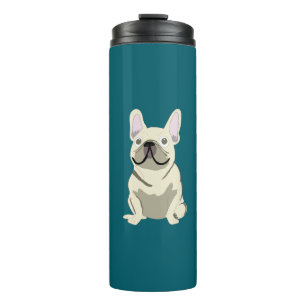 Cream French Bulldog Thermal Tumbler