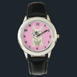 Cream French Bulldog Watch<br><div class="desc">Cream French Bulldog ,  pink</div>