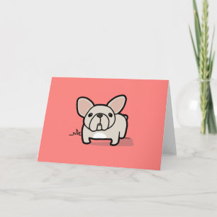 Cream Frenchie Card