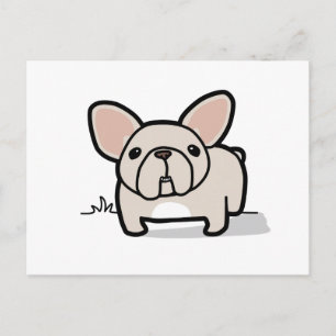 Cream Frenchie Postcard