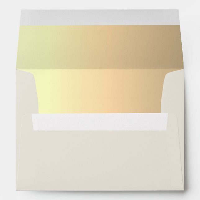 Cream Gold Elegant Wedding Envelope (Back (Bottom))