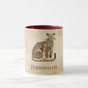 Cream Gold Leopard Animal  Mug