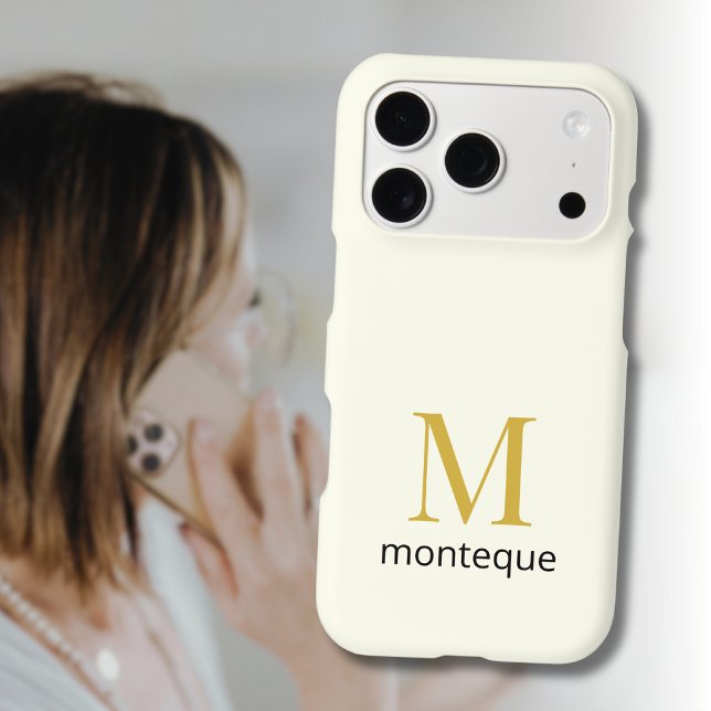 Cream Gold Monogram Personalised Name Luxury Gift  (Creator Uploaded)