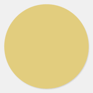 Cream Gold Solid Colour Classic Round Sticker