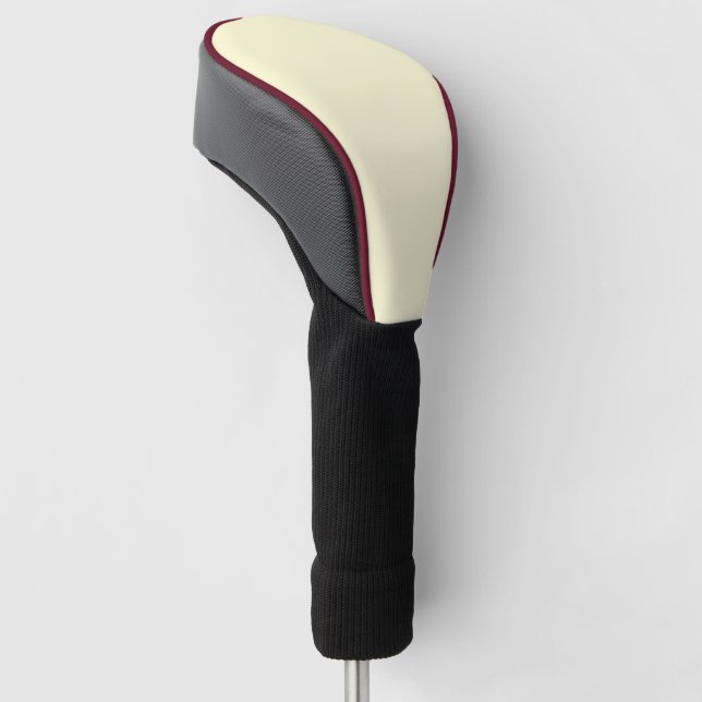 Cream Golf Head Cover (Angled)