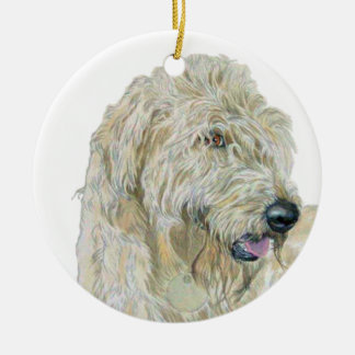 Cream Labradoodle Ceramic Tree Decoration