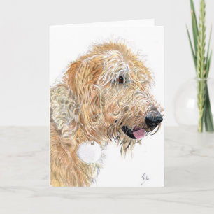 Cream Labradoodle Greeting Card