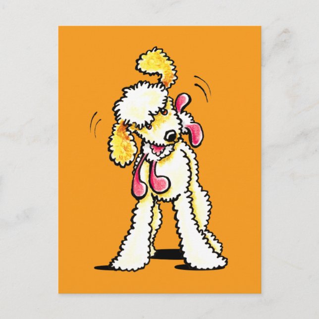 Cream Labradoodle Playtime Postcard (Front)