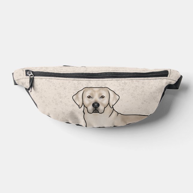 Cream Labrador Retriever Cartoon Lab Dog Head Bum Bags (Lay Down)