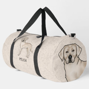 Cream Labrador Retriever Cute Cartoon Lab Dog Duffle Bag