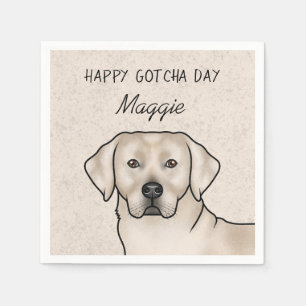 Cream Labrador Retriever Lab Dog Happy Gotcha Day Napkin
