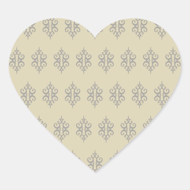 Cream Lace Heart Stickers (Front)