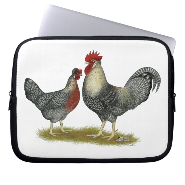 Cream Legbar Chickens Laptop Sleeve (Front)