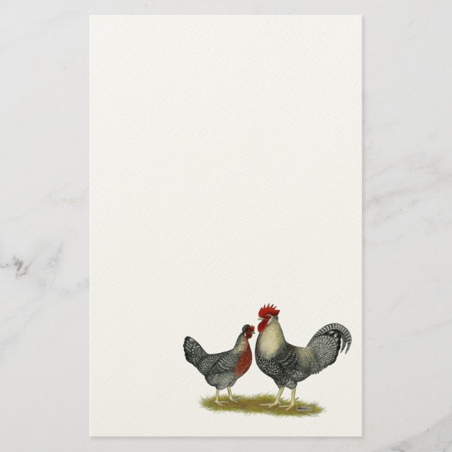 Cream Legbar Chickens Stationery (Front)